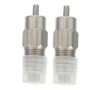 BESPORTBLE 2 Pièces Bec Verseur Abreuvoir De Poulet Mangeoire pour Poussins Distributeur Mangeoire à Poulet De Poulet Brochettes De Poulet Creux Chauffage Jet Silver Acier Inoxydable
