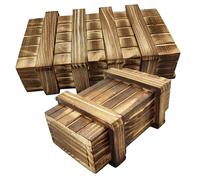 BESPORTBLE 2 Pièces Boîte à Énigmes Bois avec Compartiments Secrets Éducatif Stimulant pour Garçon Fille Cadeau Puzzle Original pour Garçons et Filles Design Unique et Petite