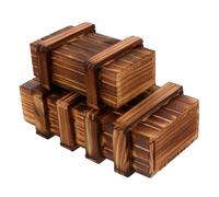 BESPORTBLE 2 pièces Boîte Bois Puzzle Secrète avec Tiroir Secret Sécurisé Éducatif Casse-tête pour Garçon Fille Activité Ludique Garçons Filles Ans