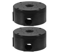 BESPORTBLE 2 Pièces Boîte de Jonction Étanche Ronde Noire pour Caméra de Sécurité