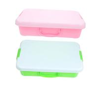 BESPORTBLE 2 Pièces Boîte Sensorielle avec Couvercle Bac à Sable Portable Robuste Conteneur de Rangement et pour Jouets Denfants Développement Motricité et Créativité