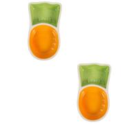 BESPORTBLE 2 Pièces Bol pour Animaux De Compagnie Nourriture pour Lapin Maison D'écureuil Mangeoire Hérisson Mangeoire pour Chaton Bol d'eau pour Reptiles Bol pour Chien Rat Céramique Orange