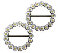 BESPORTBLE 2 pièces Boucles de Ceinture Anti-glissement Anneaux Foulard Pinces Écharpe Simples et Polyvalentes pour Chemises Shirts