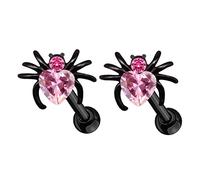 BESPORTBLE 2 Pièces Boucles D'oreilles Araignée Avec Cristaux Bijoux Pour Femmes Et Filles Look Vintage