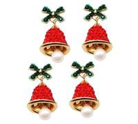 BESPORTBLE 2 Pièces Boucles Oreilles Forme de Nœud avec Clochettes et de Bijoux de Élégants pour Fêtes et Célébrations de Fin