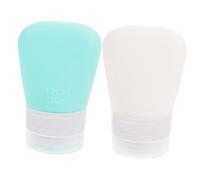 BESPORTBLE 2 Pièces Bouteilles Cosmétiques Silicone Réutilisables Flacons de Voyage Étanches pour Lotion et Produits de Beauté
