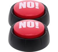 BESPORTBLE 2 Pièces Bouton Sonore de Jeu Yes No pour Fêtes et Blagues Prank Button Électronique Portable sans Batterie
