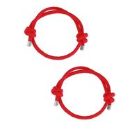 BESPORTBLE 2 Pièces Bracelet Corde pour Couples de Bracelets Ajustables Nœuds Amour pour Offrir Lors de Festivals