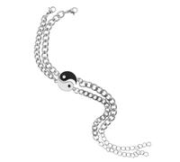 BESPORTBLE 2 Pièces Bracelet Couple Yin Inoxydable de Bracelets Ajustables pour Relations et Symboliques Élégants pour Couples