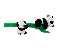 BESPORTBLE 2 Pièces Bracelet De Panda En Bambou Bébé En Peluche Peluche Panda Bracelet Claque Rembourré Bandes à Pression En Tissu