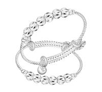 BESPORTBLE 2 pièces Bracelet Garçon Fille Ajustable Argent avec Clochette Sonore pour Filles et Garçons Polyvalent pour Anniversaire et Fête Réglable Nés et Tout-petits