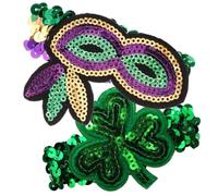 BESPORTBLE 2 Pièces Bracelet Irlandais en Sequins Verts Confortable à Porter, Multi-usage, Style Charmant, pour Fête Saint-patrick et Accessoires Photo