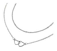 BESPORTBLE 2 Pièces Bracelet Minimaliste Cœur de Bracelets Empilables pour Femmes Bijoux Relation pour et Couples Élégant et Durable pour Toutes Occasions