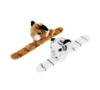 BESPORTBLE 2 pièces Bracelets Slap Animaux Peluche Jungle Thème pour Garçon Fille Accessoire de Fête Anniversaire Éveils et Loisirs Ajustable et