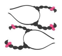 BESPORTBLE 2 pièces Braided Headbands For Women Cartoon Hairband Wig Cosplay Adjustable Cute Fake Braided Hairpiece For And Adults Party Accessory Set