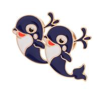 BESPORTBLE 2 Pièces Broche animaux broche série océan mignon vêtir dessin animé petit épingle pour revers ornement costume Broches broche baleine Alliage de zinc