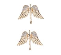 BESPORTBLE 2 Pièces broche corsage épingle à revers à vêtements Décoration des vêtements pour femmes Badge de ments broche ange gardien métallique châle Alliage de zinc Doré