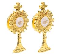 BESPORTBLE 2 pièces Broche Croix Métal Élégante pour Baptême Communion et Accessoire Chic pour Vêtements