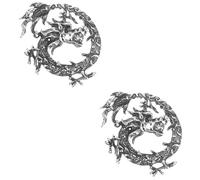 BESPORTBLE 2 Pièces Broche de dragon rétro épingle à nourrice épinglette pour costumes pour hommes broche chinoise broches de dragon goupille de dragon broche pour costume homme alliage
