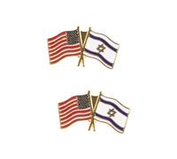 BESPORTBLE 2 pièces Broche Drapeau Israël et États Durable Badge National Épingle Décorative pour Vêtements et Chapeaux Accessoire Fierté pour Fêtes et