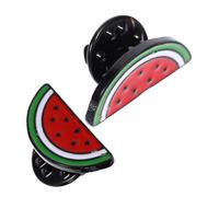 BESPORTBLE 2 pièces Broche Pastèque Émail Épingles Pastèque Cartoon Créatives Insigne Épingle Fruit Broche Forme Fruit pour Vêtements et Sacs Accessoire Mode Original