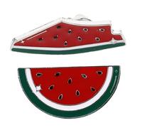 BESPORTBLE 2 Pièces Broche Pastèque Lot Pince Émail Forme Fruit Accessoire Mignon pour Vêtements Pulls et Chemises Clip Facile à Poser pour Fête et Célébration
