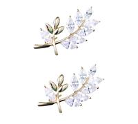 BESPORTBLE 2 Pièces Broche plaquée or pour faire la fête épingles décorations mode femme épingle à nourrice broche femme femmes s de col de mode Stéréo zircone