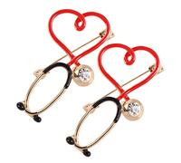 BESPORTBLE 2 Pièces Broche pour Infirmière et Médecin de Pins de Stéthoscope Accessoires de Vêtements Élégants