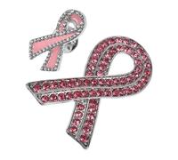 BESPORTBLE 2 pièces Broche Ruban avec pour Sensibilisation Au Cancer Sein Épingle Polyvalente pour Accessoires de Vêtements Sacs et Chapeaux Soutien Femmes et Cause Caritative Lot