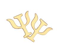 BESPORTBLE 2 pièces Broches Créatives Psychologie Alliage Lot de Épingles Rétro Lettres Grecques Unisexes Accessoires Décoratifs pour Vêtements Pulls et Chapeaux