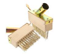 BESPORTBLE 2 Pièces Brosse à Désherber Fil avec Manche Brosse Mousse pour Fissures Au Sol Outil de Jardinage Portable pour Jardin et Cour