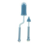 BESPORTBLE 2 pièces Brosse de Nettoyage pour Biberon Tête Silicone Rotative Plastique Goupillon Doux et Élastique pour Nettoyage Complet des Bouteilles