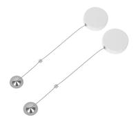 BESPORTBLE 2 Pièces Câble de Verrouillage Rétractable en Acier Étui Télescopique Anti-perte Blanc, Conception Antivol, Protection Haute Résistance pour Biens Précieux en Extérieur