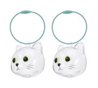BESPORTBLE 2 Pièces Capsule Porte-clés Transparente pour Poils de Chat Boîte Commémorative Portable avec Pinces Organiseur de Poils Animaux Coffret Souvenir pour Garder la Mémoire du Chat