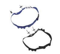 BESPORTBLE 2 Pièces Ceinture Porte-dossard Élastique Réglable avec Boucles Maintien Sécurisé pour Marathon Course et Cyclisme Lot de Noir Bleu