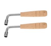 BESPORTBLE 2 pièces Clé pour Harpe Bois et Acier Inoxydable Clé Ergonomique pour Précis des Instruments à Cordes Lyre Harpe Piano