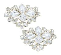 BESPORTBLE 2 pièces Clip Chaussures Mariage Cristal Doré Accessoires Décoratifs Élégants pour Chaussures de Mariée et Talons Hauts Facile à Porter et Polyvalent pour Fêtes et Événements