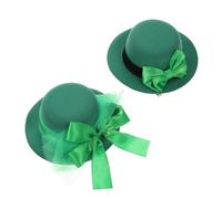 BESPORTBLE 2 Pièces Clip de cheveux en trèfle en trèfle pinces à cheveux mini chapeau enfants arc st patrick hairpin pince à cheveux st. le jour de patrick chapeau de fasciateur pulpe Green