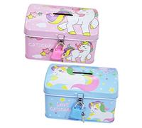 BESPORTBLE 2 Pièces Coffre à Licorne de Tirelires Amusantes pour Filles comme Décoration et Anniversaire pour Garçon Fille