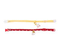 BESPORTBLE 2 Pièces Collier Décoratif pour Chaton Boucle de Sécurité, | Design Chic Imprimé, Ajustable et Confortable, pour Chats D’intérieur, Petits Chiens, Photos de Fête
