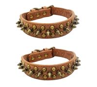 BESPORTBLE 2 Pièces Collier pour Animaux de Compagnie Dog Collar collerette Chat Collier de à Rivets Animal de Compagnie Collier de de Compagnie Fournitures pour Animaux