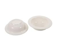 BESPORTBLE 2 Pièces Coupelle de Rechange en Céramique Blanche pour Brûleur à Huiles Essentielles, Forme Chapeau, Anti-débordement et Entretien Facile, Décorative Maison