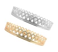 BESPORTBLE 2 pièces Couronnes de Roi pour Hommes Tiaras Métalliques Élégants pour Costumes de Prince Accessoires de Cheveux pour Fêtes et Performances