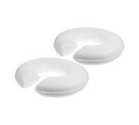 BESPORTBLE 2 Pièces Coussin Facial en Mousse à Mémoire de Forme Blanc, Design en U Ergonomique, Lavable et Confortable pour Soins du Visage en Institut de Beauté