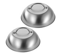 BESPORTBLE 2 Pièces Couvercle De Casserole Acier Inoxydable Couvercle De Casserole Portable Avec Poignée Lot De Pour Marmites Et Woks