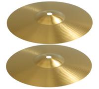 BESPORTBLE 2 Pièces Cymbales Crash Batterie Jazz Laiton Alloy Accessoire Batterie et Jazz Drum Set Surface Lisse et Résistante Ensemble