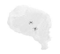 BESPORTBLE 2 Pièces Décorations Halloween Nuit Éclairante Toiles Araignée Élastiques avec Araignées pour Intérieures et Extérieures Décorations de Maison pour Fenêtres et Murs