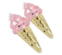 BESPORTBLE 2 pièces Décorations Soirée Disco Boules Facettes Glace Suspendues Ornements Verre Résistants Design Original pour Ambiance Festive d'Été