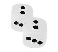 BESPORTBLE 2 pièces Dés Mousse EVA Arrondis Lot de Dés Blancs Faces Sécurisés pour Garçon Fille Accessoires Jeu de Société Éducatif et Ludique Apprentissage Mathématique Classe