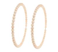 BESPORTBLE 2 Pièces Ensemble de guirlande de perles de bois rustique Couronne de bricolage décorations artisanat perlé coloré créer des couronnes à décorer forme de couronne swag le fer Kaki